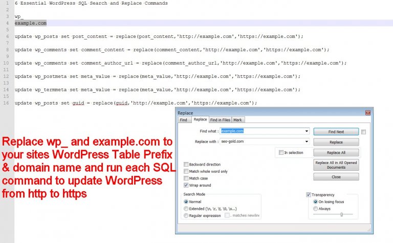 6 Essential WordPress SQL Search and Replace Commands