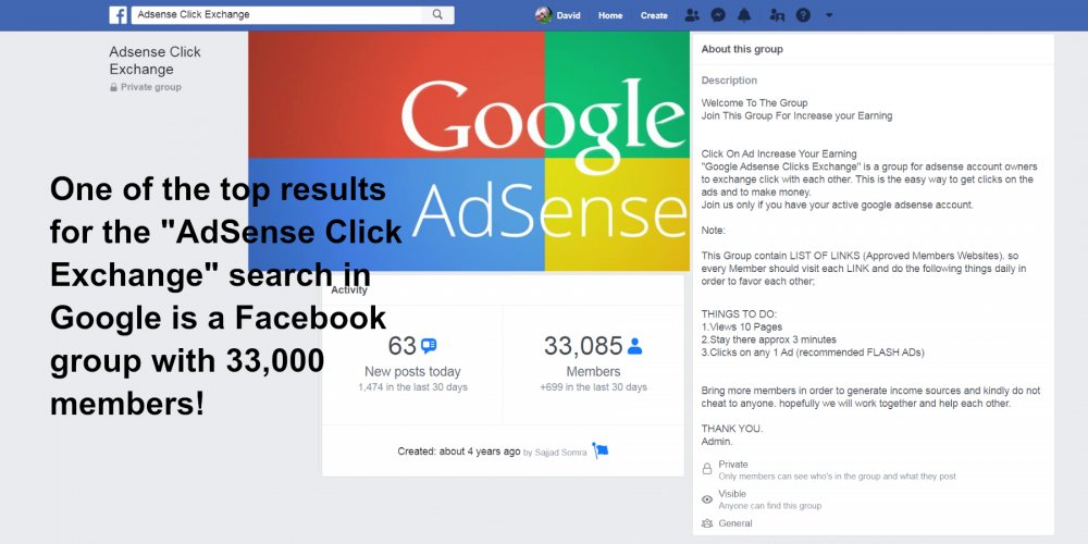 AdSense Click Exchange Facebook Group