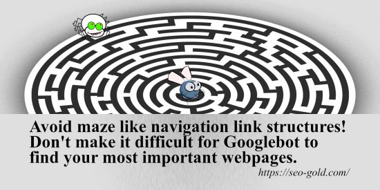 Avoid Maze Like Navigation Link Structures