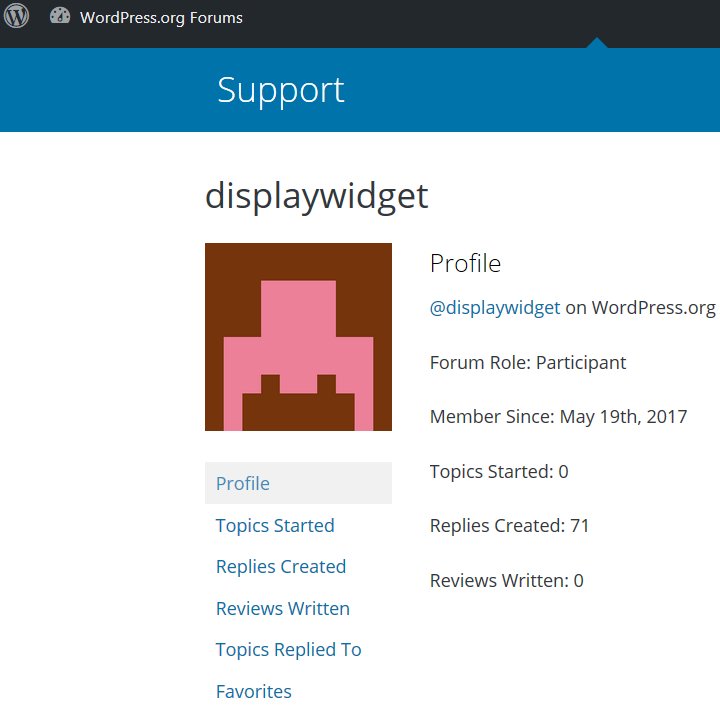 Untrusted Display Widget Plugin Developer Profile