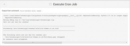 Execute Certbot Cron Job Output
