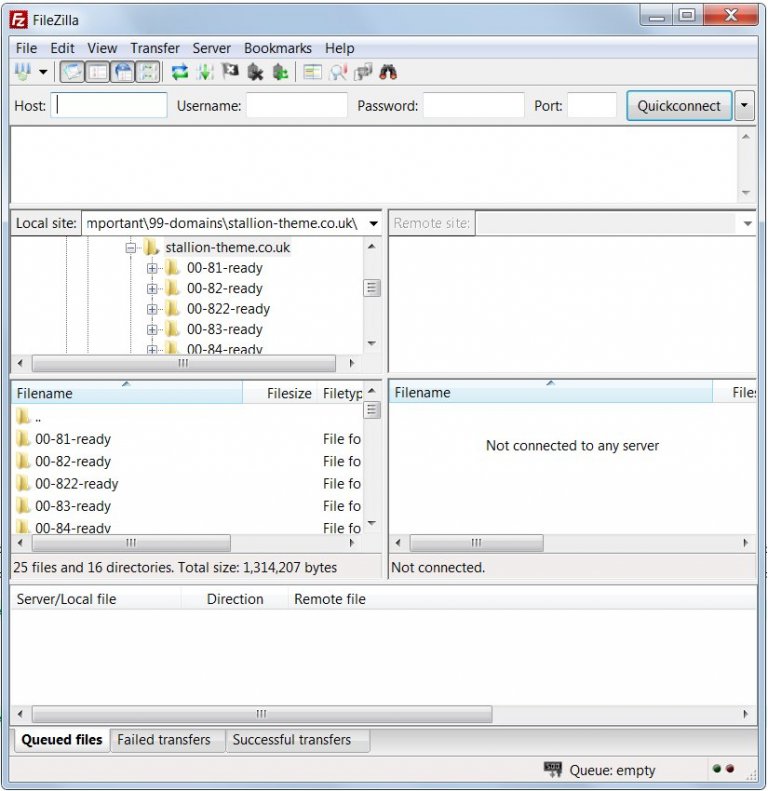 Filezilla Client Screenshot