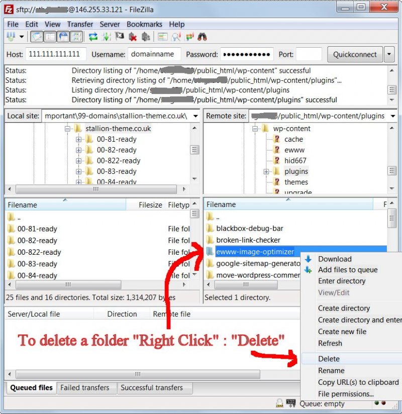 clear filezilla logs clear filezilla logs