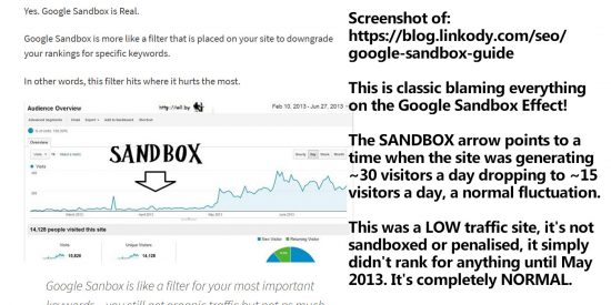 Google Sandbox Effect Blamed for Poor Rankings