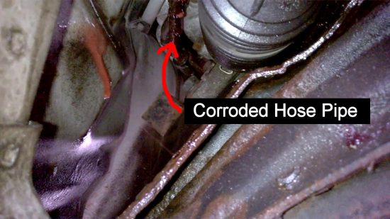 High Pressure Power Steering Hose Pipe Leak