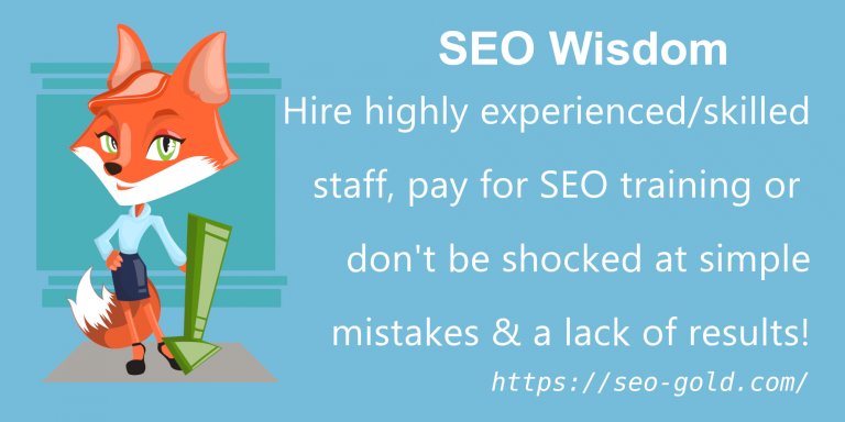 Hire Experienced SEO Staff or Expect Mistakes