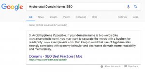 Hyphenated Domain Names SEO
