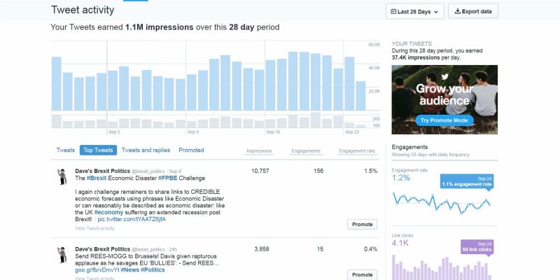 Increase Twitter Impressions to One Million a Month in One Year