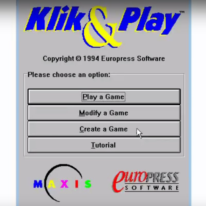 Klik and Play Game Creator