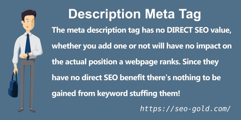 Meta Description Tag Has No Direct SEO Value