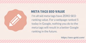 Meta Tags SEO Value Tip