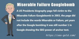 Miserable Failure GoogleBomb and Anchor Text