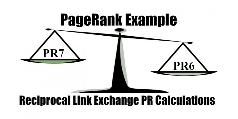 PageRank Example Reciprocal Link Exchange PR Calculations