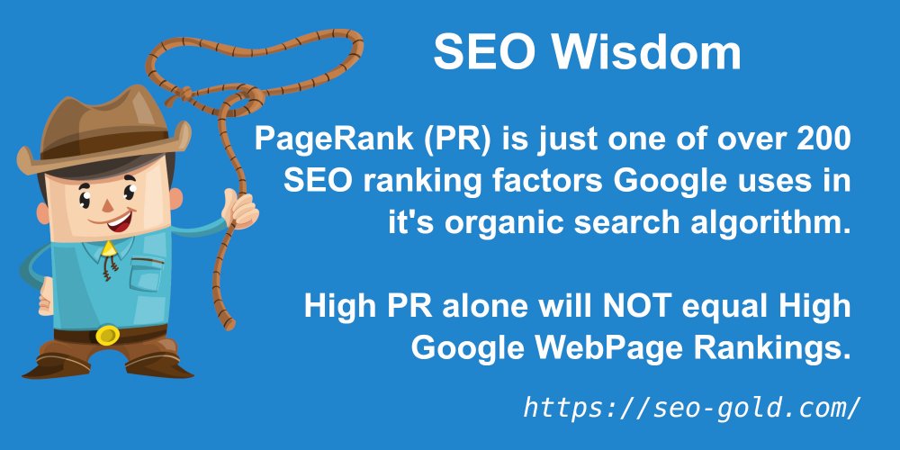 PageRank is One of Over 200 SEO Ranking Factors Google Uses