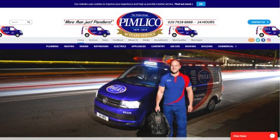 Pimlico Plumbers Website