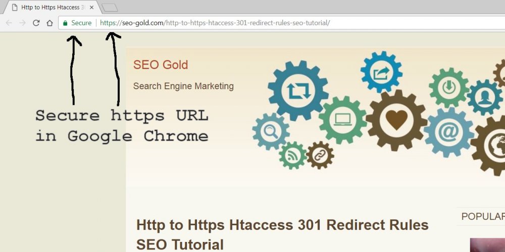 Secure https URL in Google Chrome