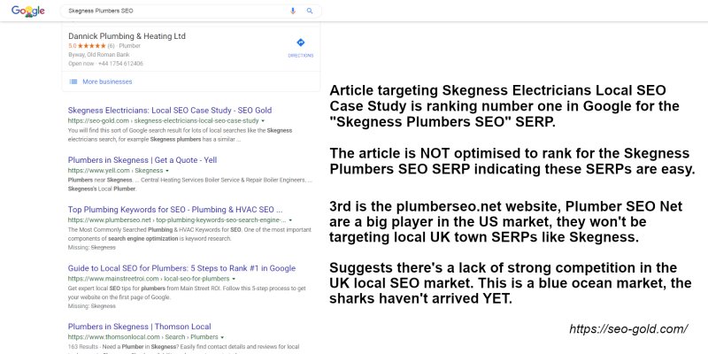 Skegness Plumbers Local SEO Google Rankings