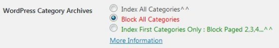 Stallion WordPress SEO Plugin Not Index Category Options
