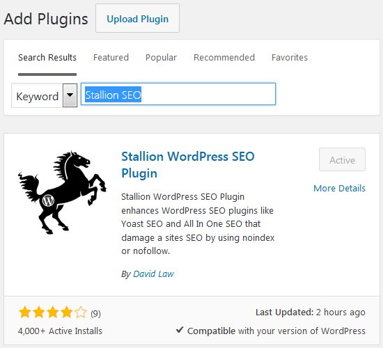 Install Stallion WordPress SEO Plugin