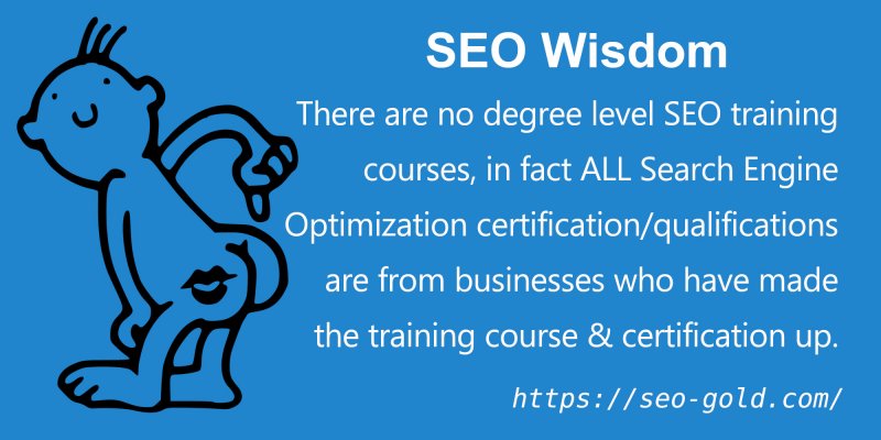 There are No Degree Level SEO Training Courses