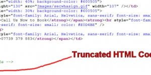 Truncated HTML Code