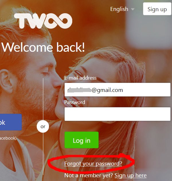 twoo dating site login