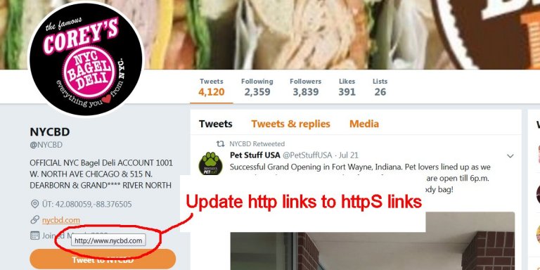 Update ALL http Links to httpS Links