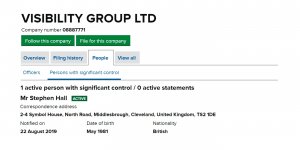Visibility Group Ltd Owned by Stephen Hall