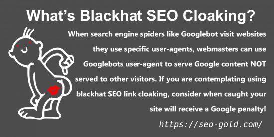 What is Black hat SEO Link Cloaking?