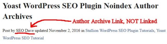 WordPress Author Archive Link, NOT Linked
