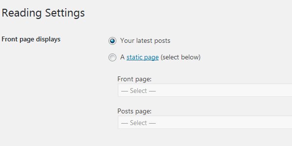 WordPress Front Page Displays Your Latest Posts