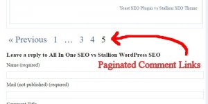 WordPress Paginated Comment Links