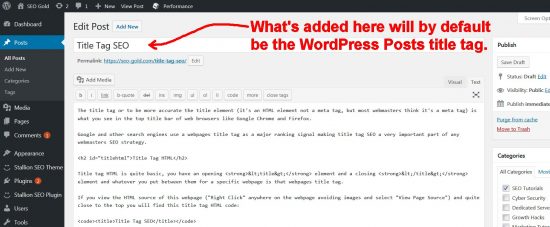 WordPress Posts Title Tag