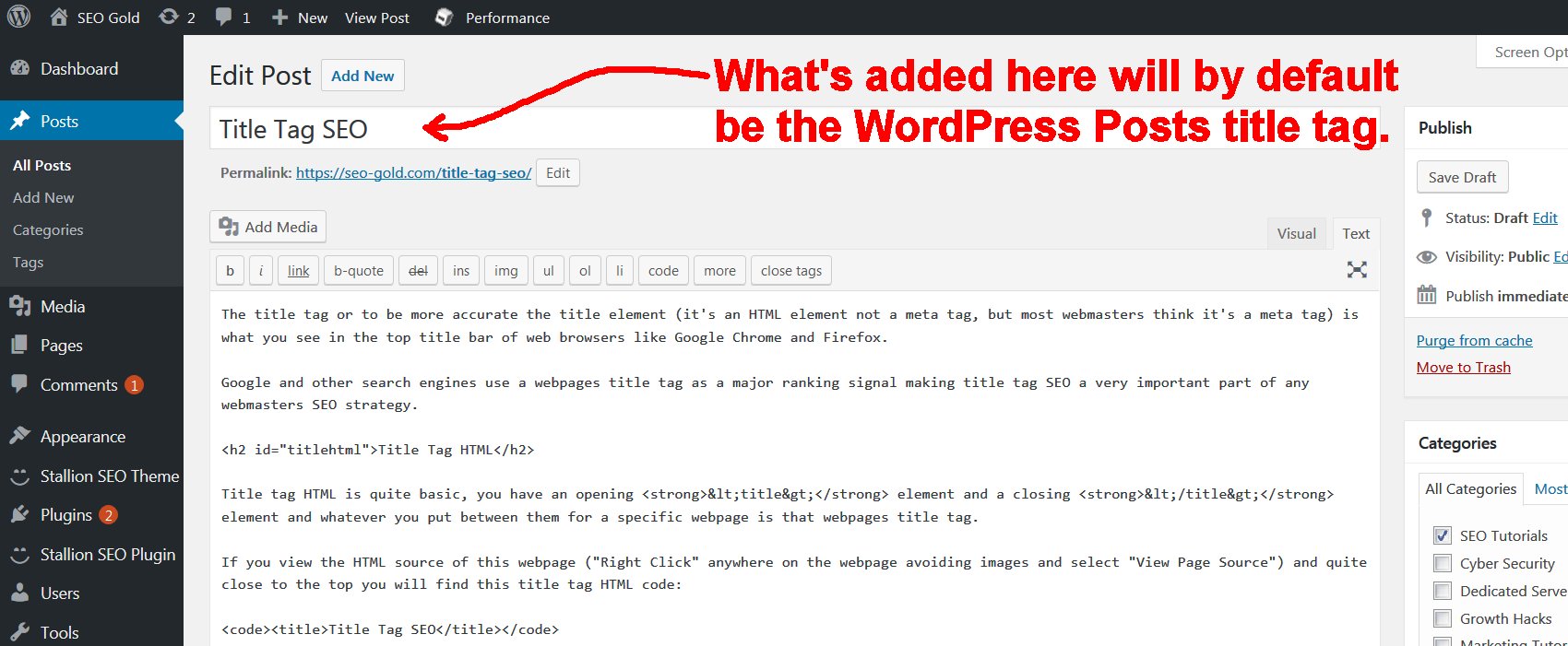 Wordpress tags