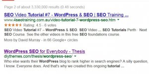 WordPress SEO Tutorial Google SERP